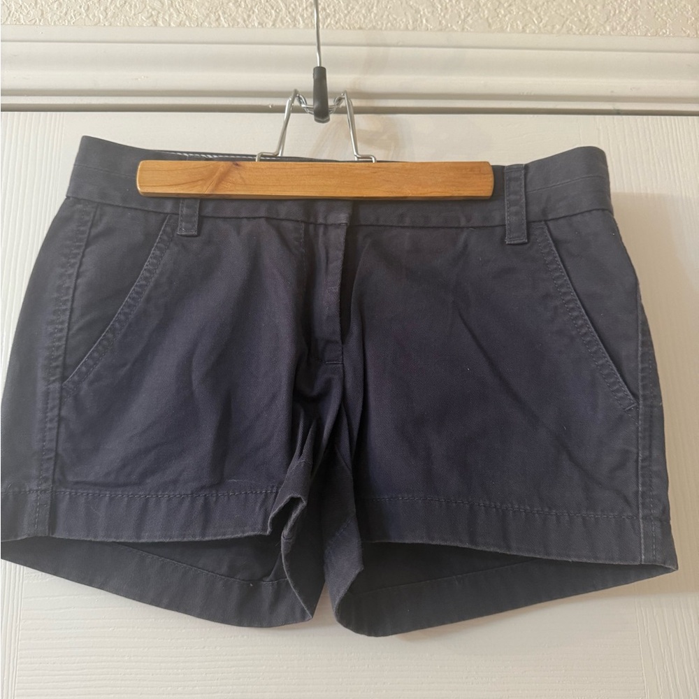 J Crew Chino Shorts Size 00 Women's Navy Cotton Casual Shorts